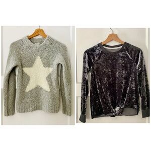 Crewcuts Gray and Black Kids Sweaters